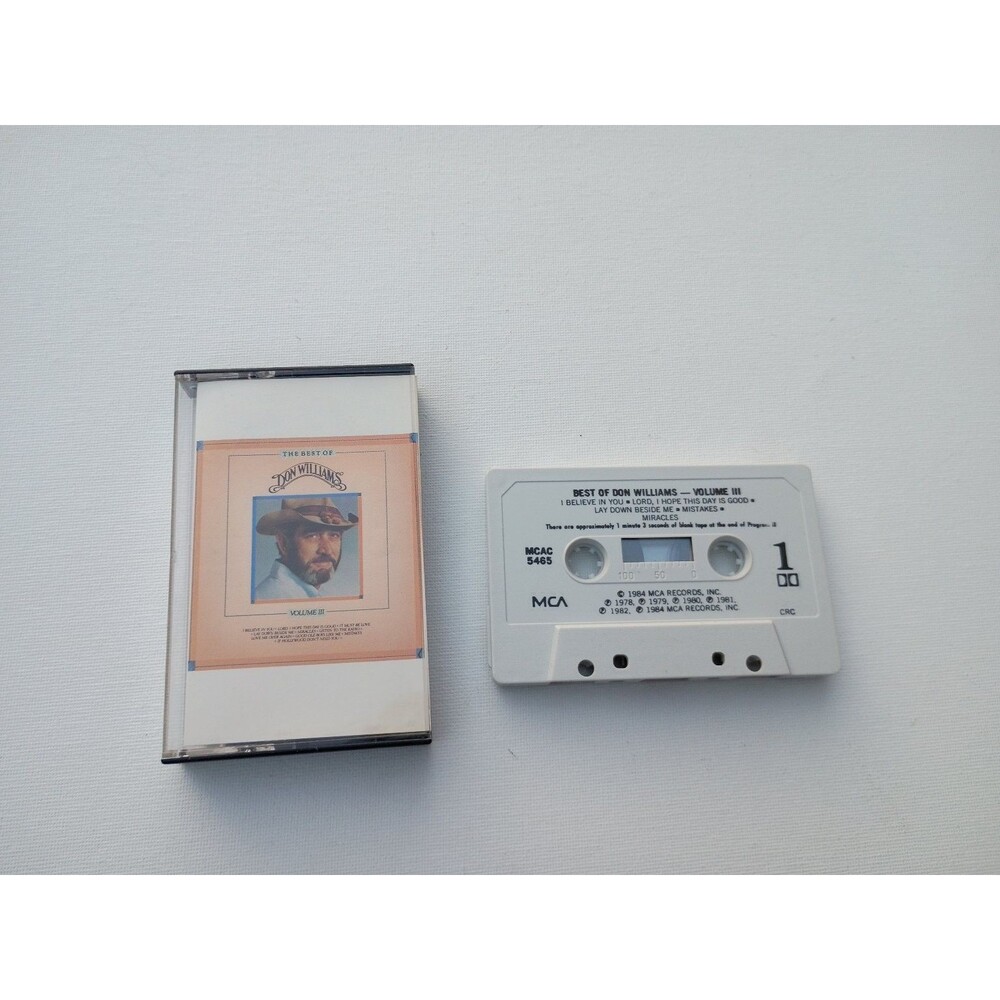 Don Williams The Best Of Don Williams Volume III Cassette 1984 MCA